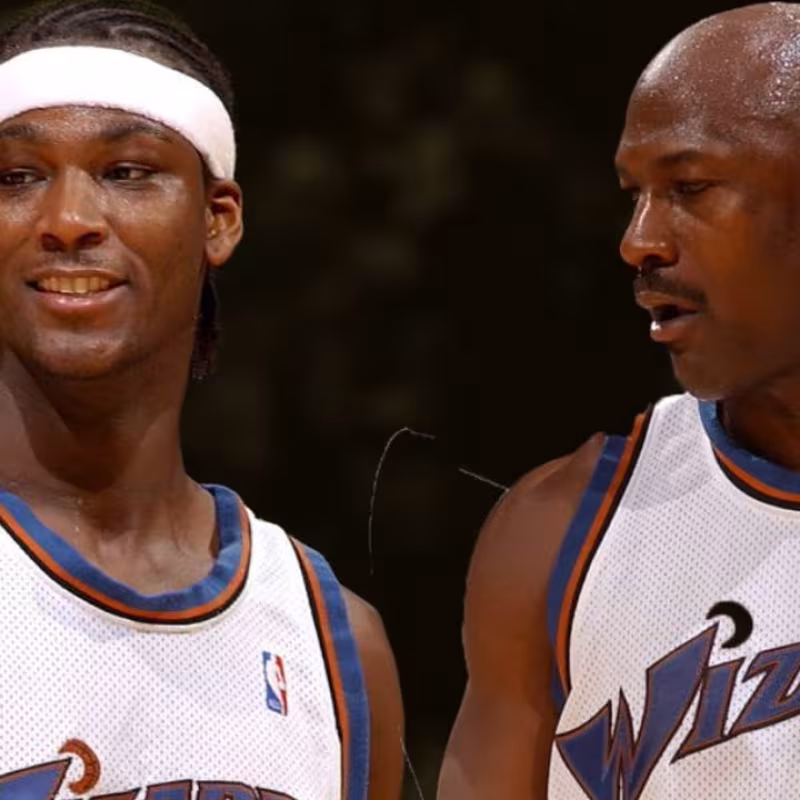 Kwame Brown y Michael Jordan