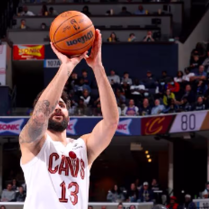 Ricky Rubio, con la camiseta de Cleveland Cavaliers. 