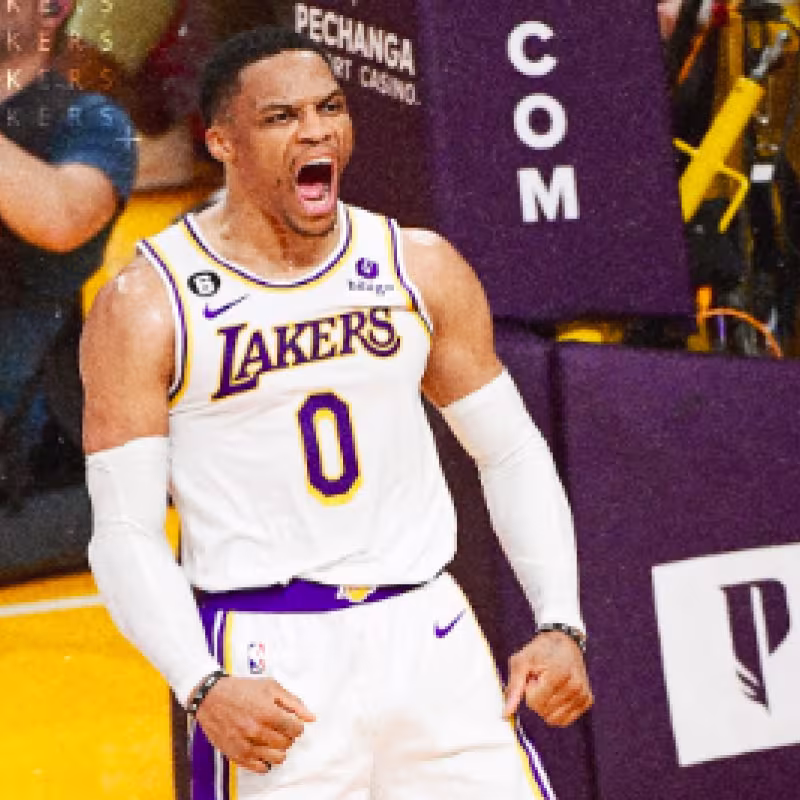 Russell Westbrook, estrella de Los Angeles Lakers. 