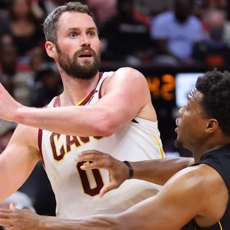 Kevin Love, en un partido contra Miami Heat