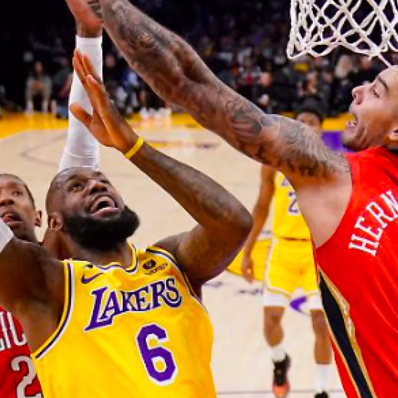 LeBron James, estrella de Los Angeles Lakers. 