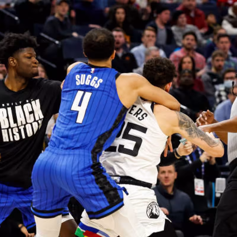 Pelea Austin Rivers y Mo Bamba en NBA. Foto: gettyimages