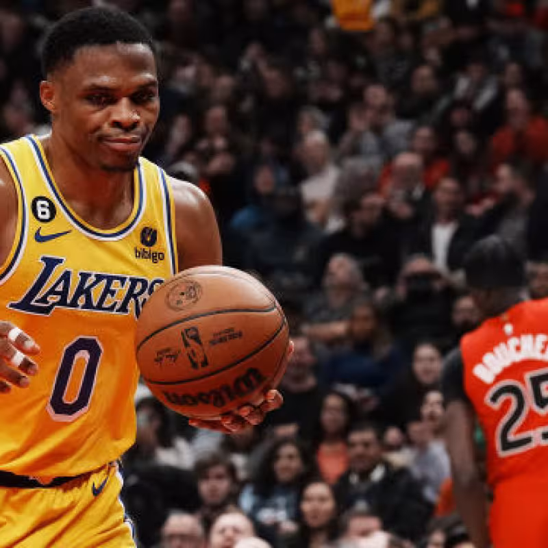 Russell Westbrook, en un partido contra Toronto Raptors