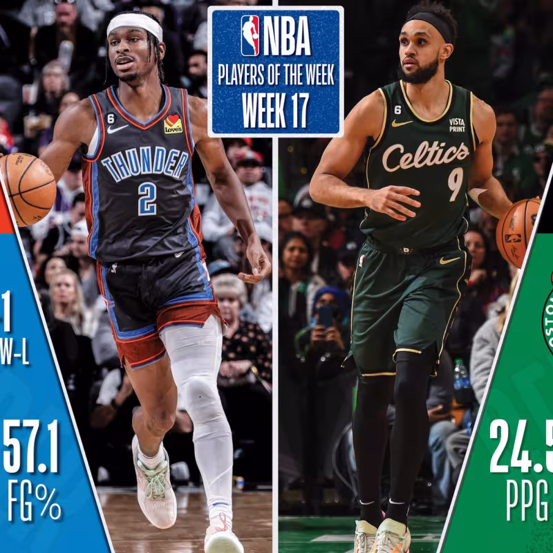 Shai Gilgeous-Alexander y Derrick White, jugadores de la semana