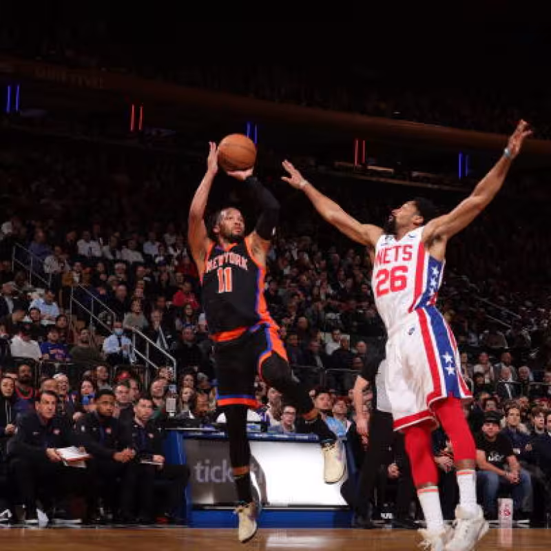 Jalen Brunson, exhibición ante los Nets. Foto: gettyimages