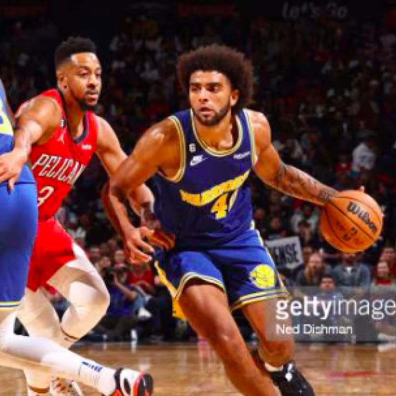 Anthony Lamb, con la camiseta de Golden State Warriors. Foto: getty images
