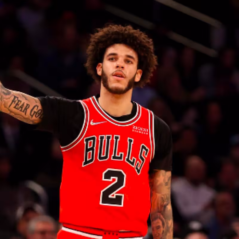 Lonzo Ball, con la camiseta de Chicago Bulls. 
