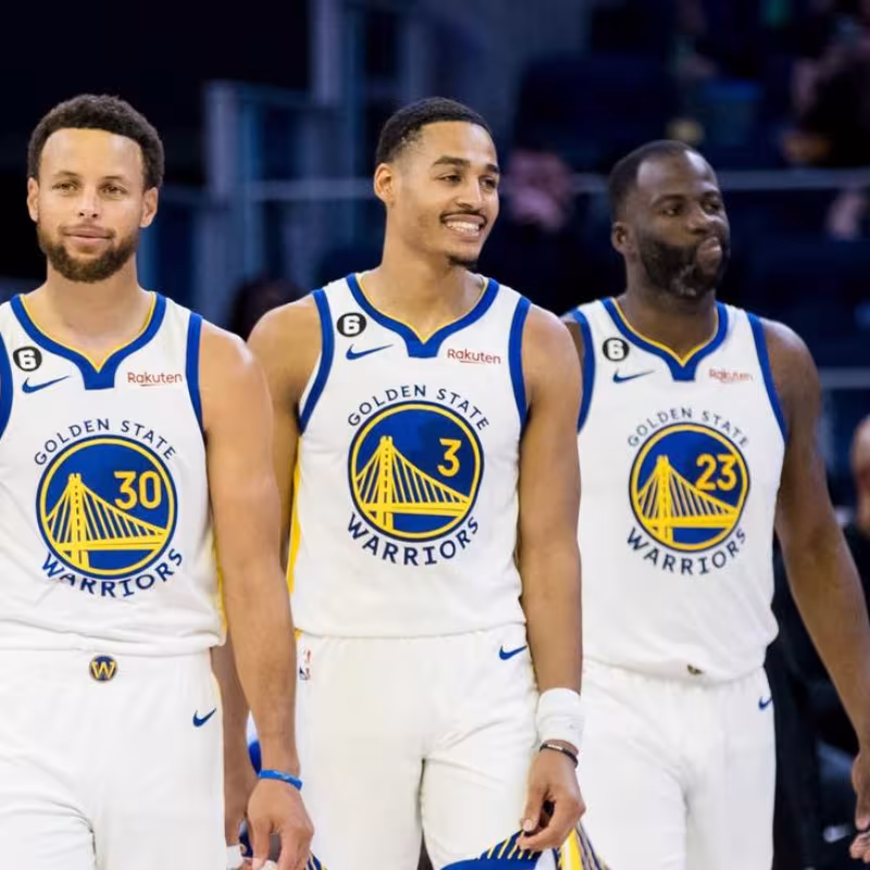 Stephen Curry, Jordan Poole y Draymond Green