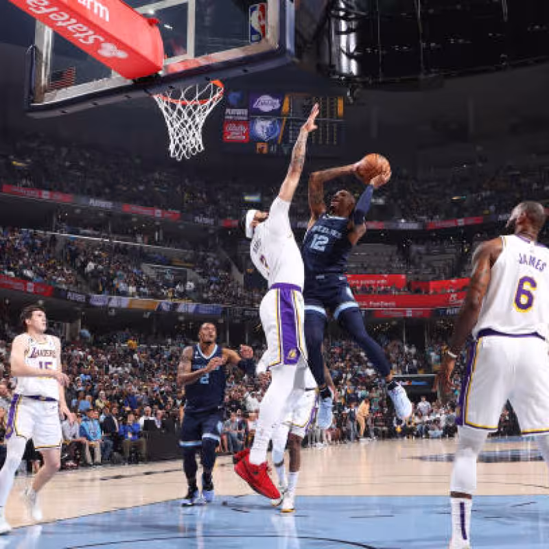Ja Morant, caída. Foto: gettyimages