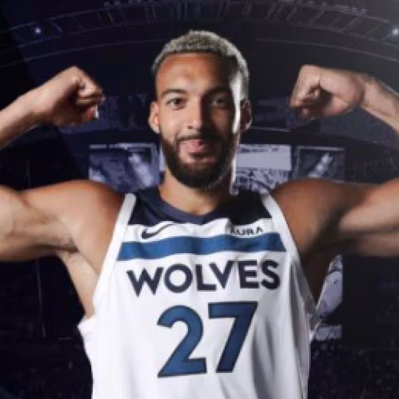 Rudy Gobert, con la camiseta de Minnesota Timberwolves