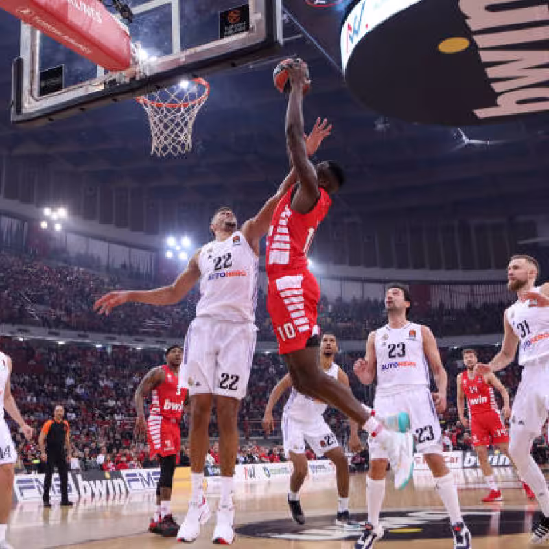 Horario y dónde ver TV y online Olympiacos Real Madrid Euroliga 2023. Foto: gettyimages