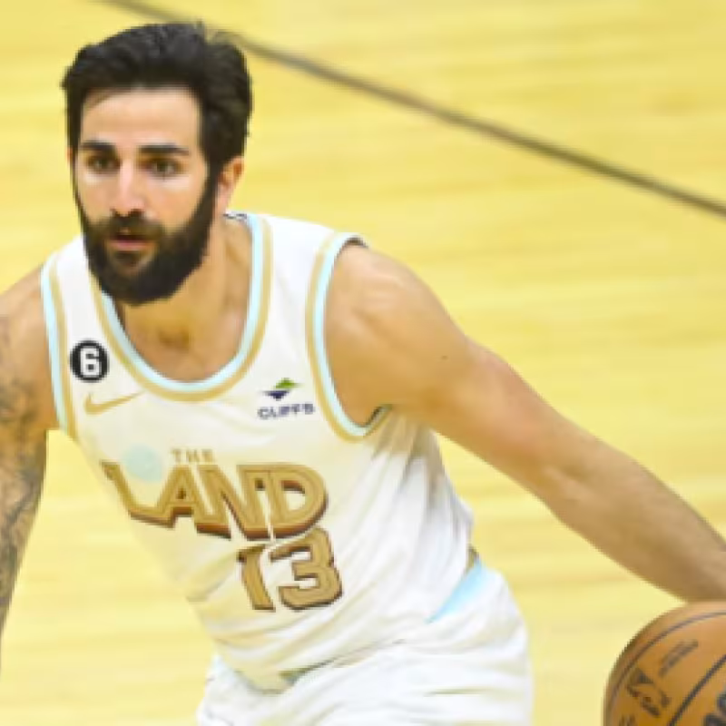 Ricky Rubio, con la camiseta de Cleveland Cavaliers. 