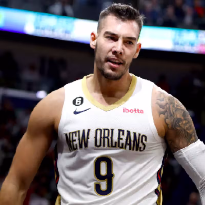 Willy Hernangómez, con la camiseta de New Orleans Pelicans.