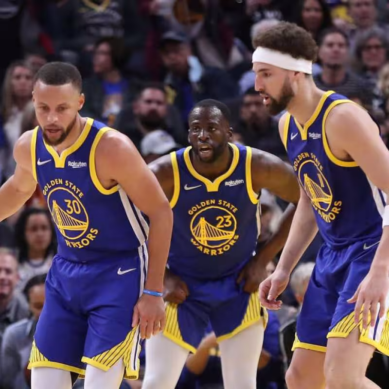 Stephen Curry, Draymond Green y Klay Thompson