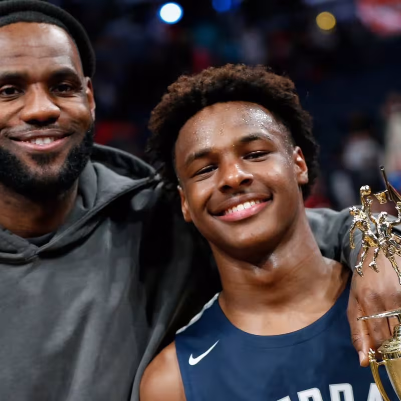 Bronny James, hijo de LeBron James.