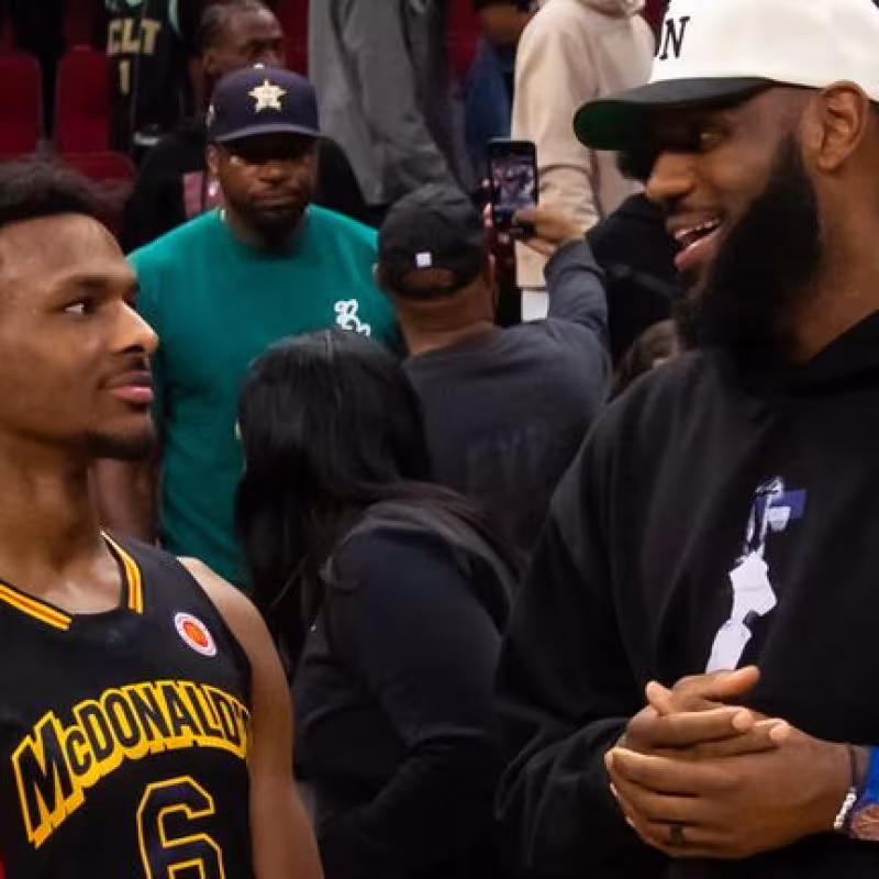 Bronny y LeBron James