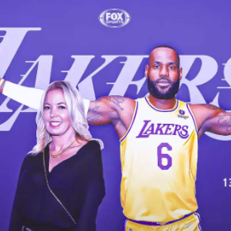 Jeanie Buss y LeBron James, jefa y estrella de Los Angeles Lakers. 