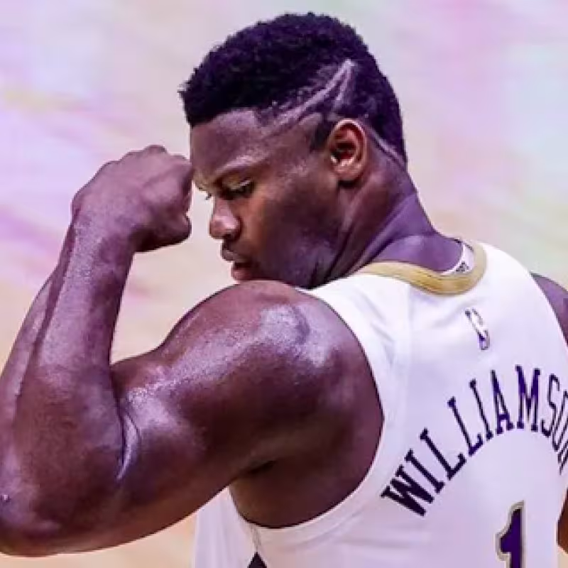 Zion Williamson, con la camiseta de New Orleans Pelicans. 