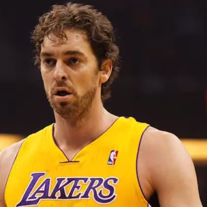 Pau Gasol, con la camiseta de Los Angeles Lakers.