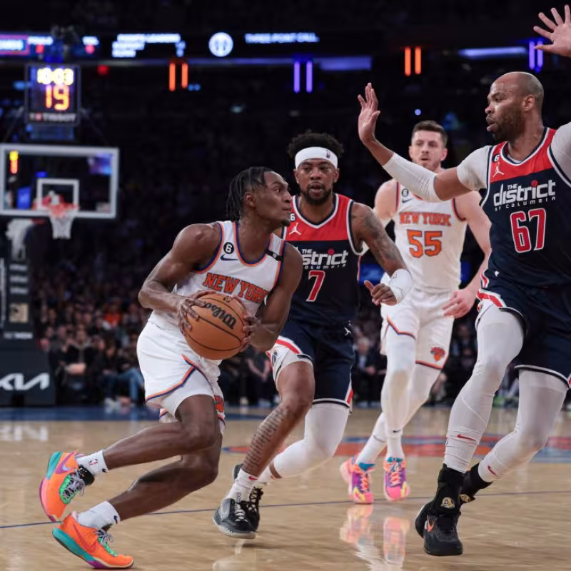 Immanuel Quickley, en un partido contra los Washington Wizards