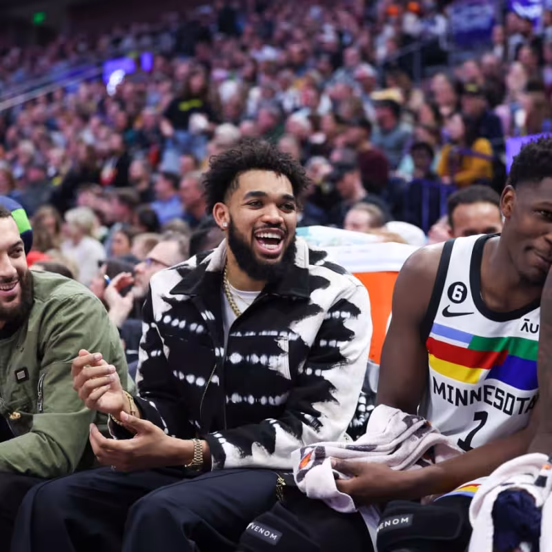 Rudy Gobert, Karl-Anthony Towns y Anthony Edwards