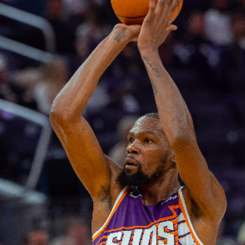 Kevin Durant, con la camiseta de Phoenix Suns.