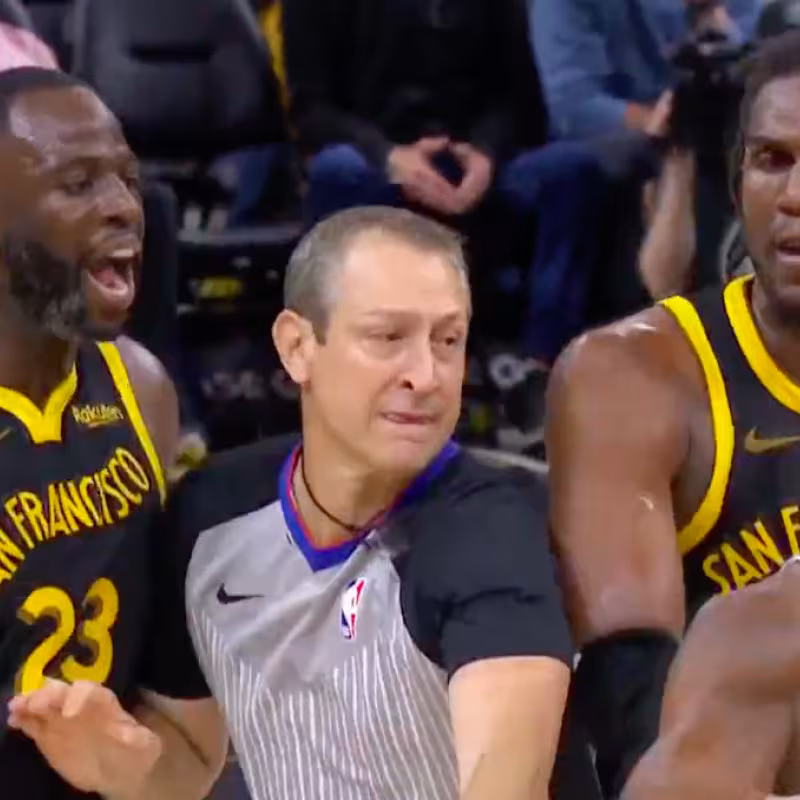 Draymond Green, justo antes de ser expulsado. 