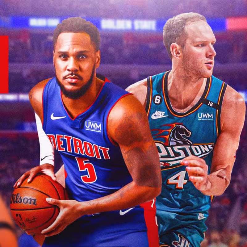 Monte Morris y Bojan Bogdanovic