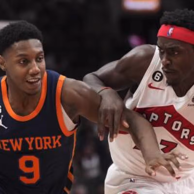 Partido entre New York Knicks y Toronto Raptors. 