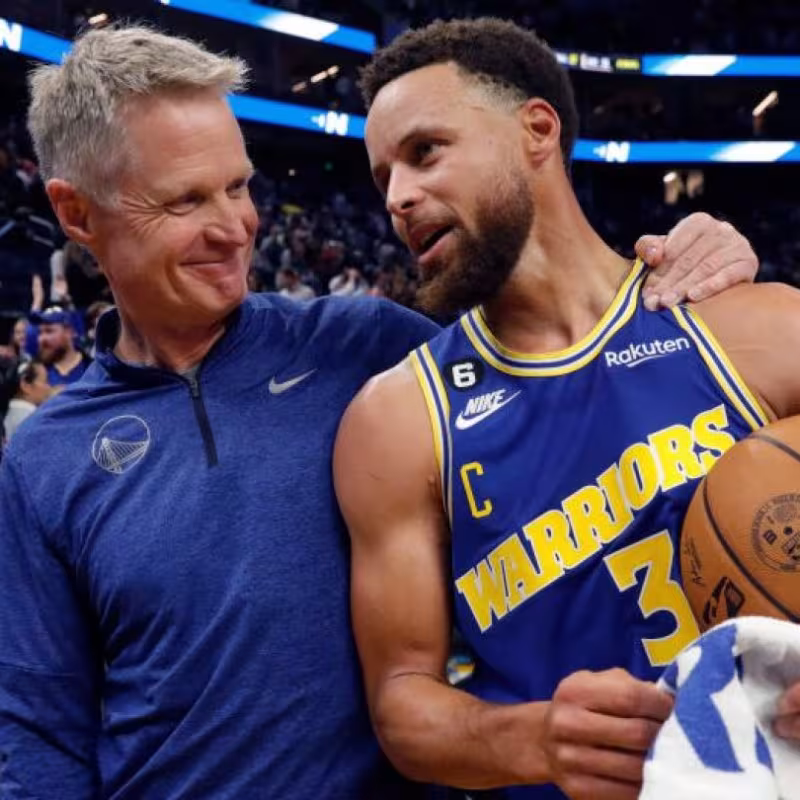 Steve Kerr y Stephen Curry