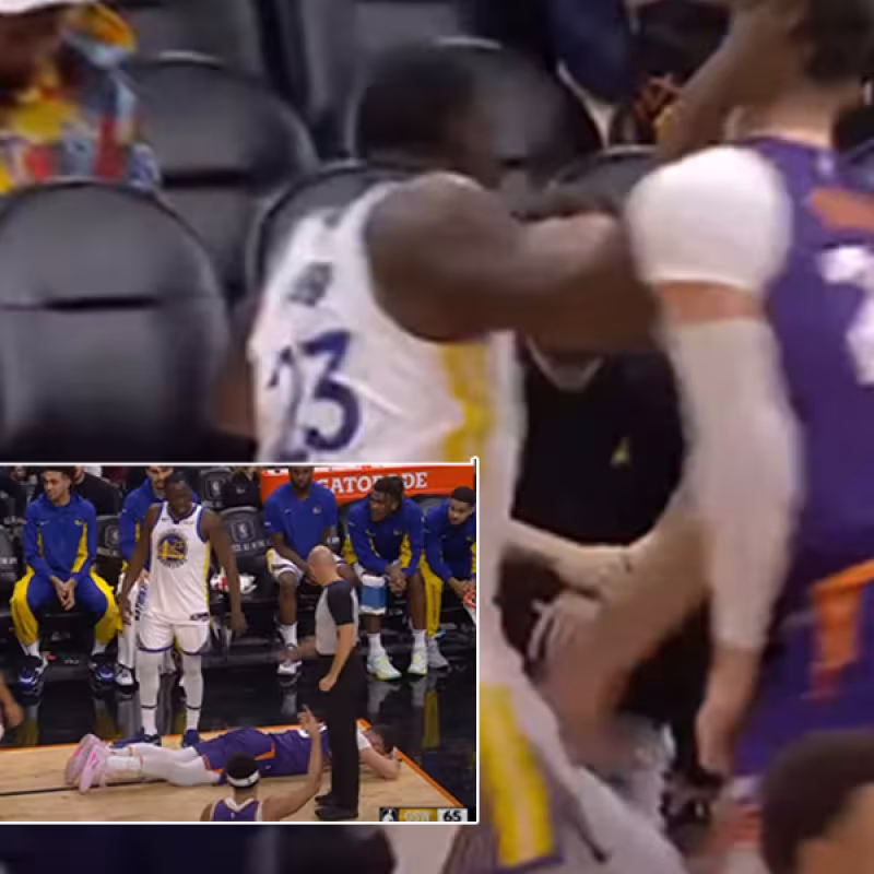 Draymond Green golpeando a Nurkic