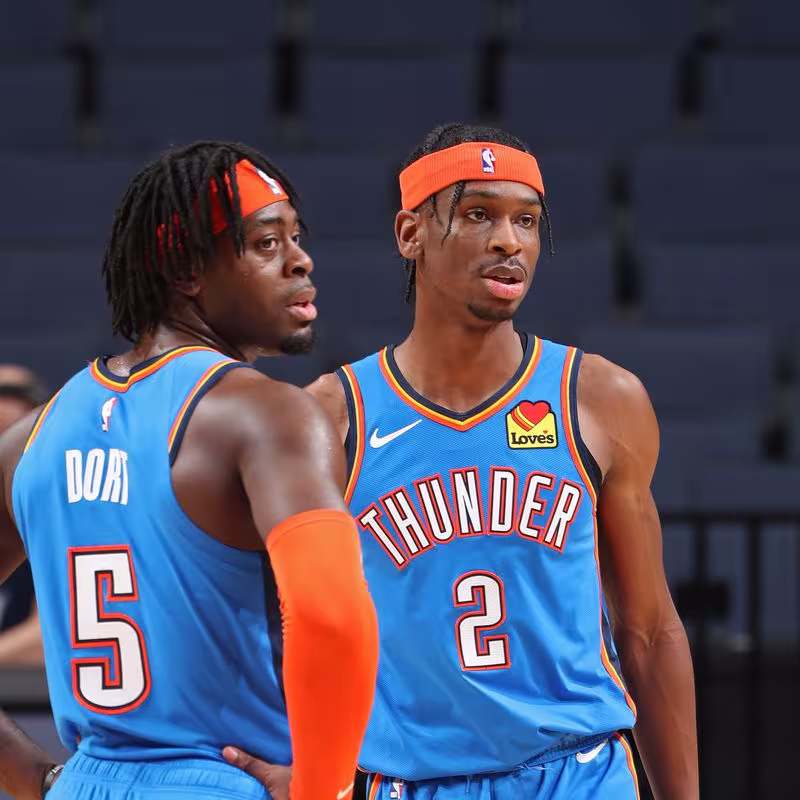 Lu Dort y Shai Gilgeous-Alexander