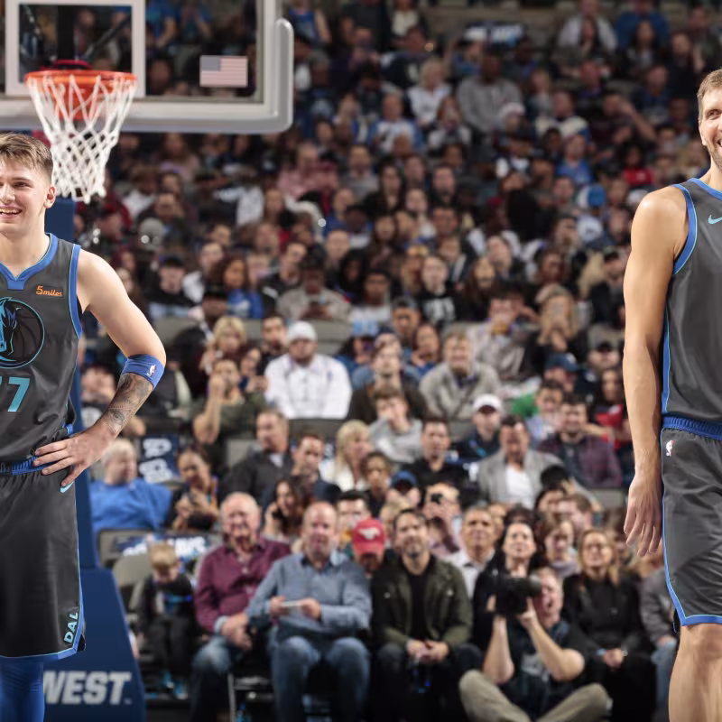 Luka Doncic y Dirk Nowitzki