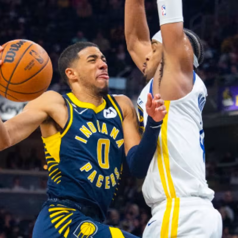 Tyrese Haliburton, en un partido ante Golden State Warriors. 