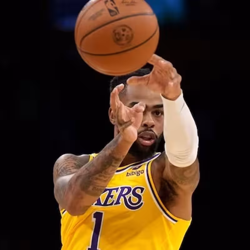 D'Angelo Russell, jugador de Los Angeles Lakers.