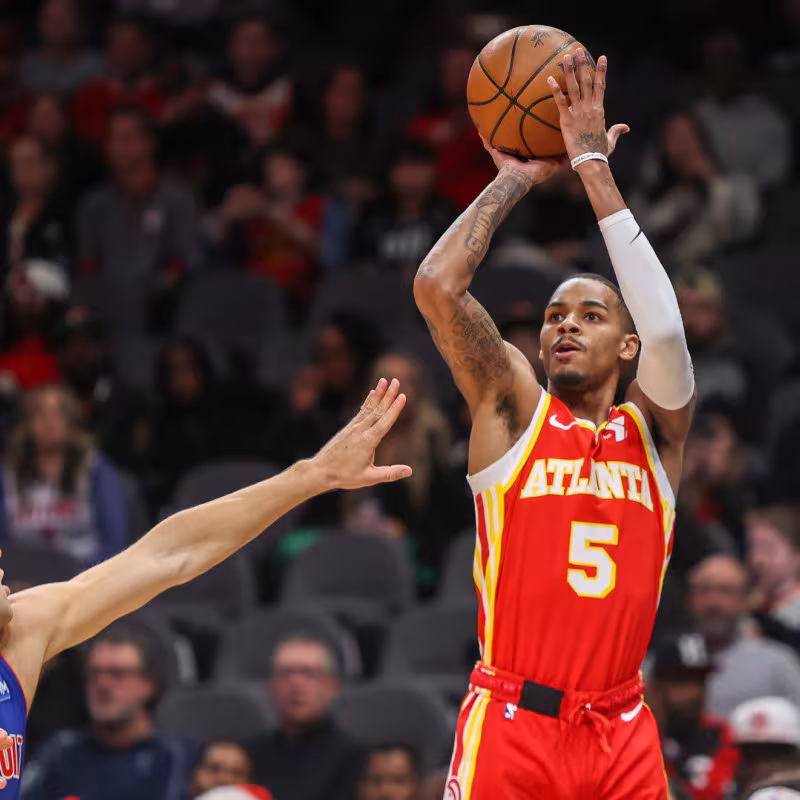 Dejounte Murray, en un partido contra Detroit Pistons