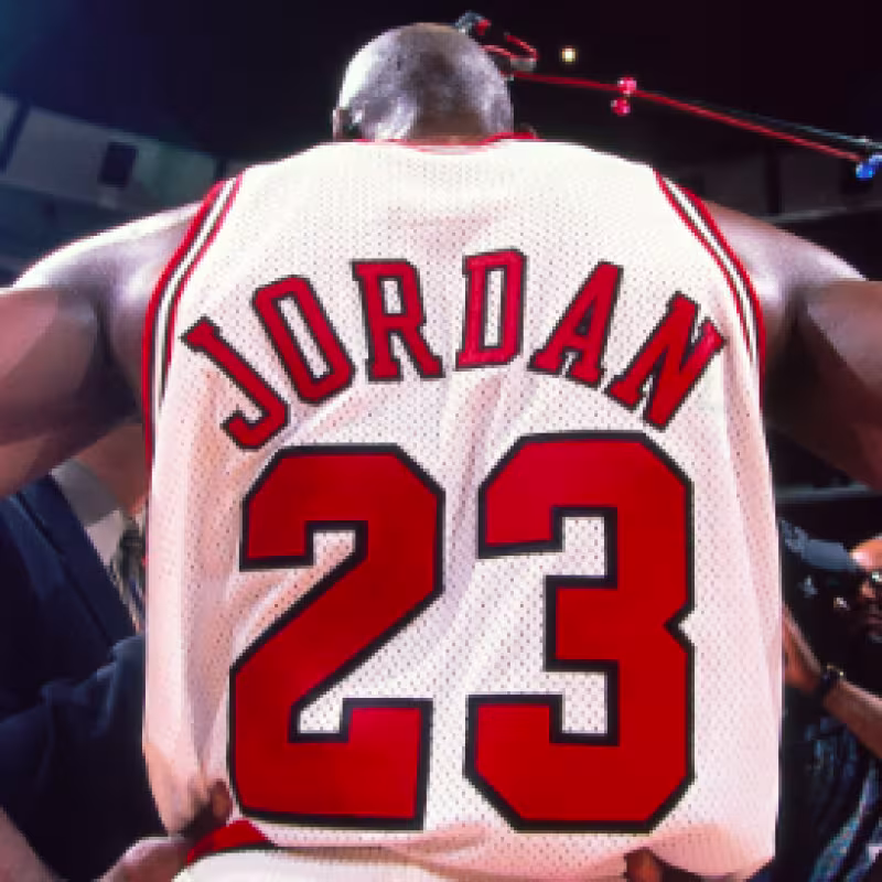 Michael Jordan, leyenda de Chicago Bulls. 
