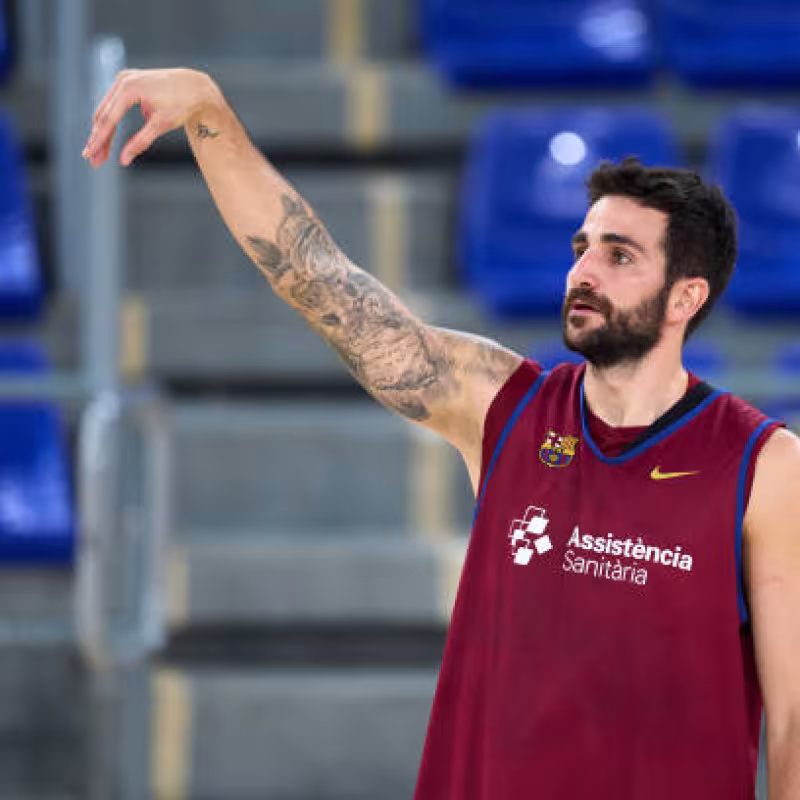 Ricky Rubio, entrenamiento FC Barcelona. Foto: gettyimages
