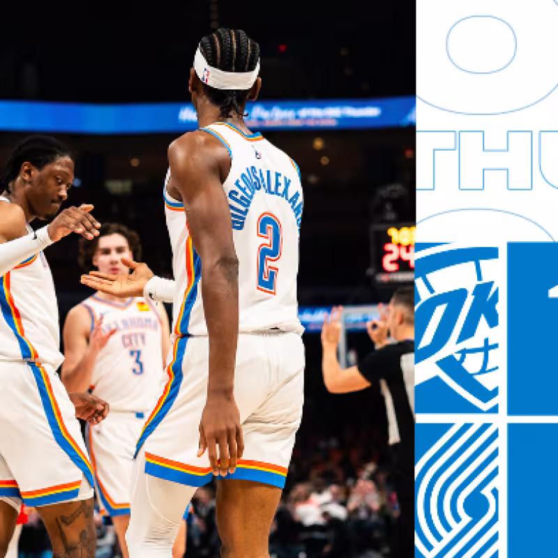 Paliza histórica de OKC ante los Blazers. 