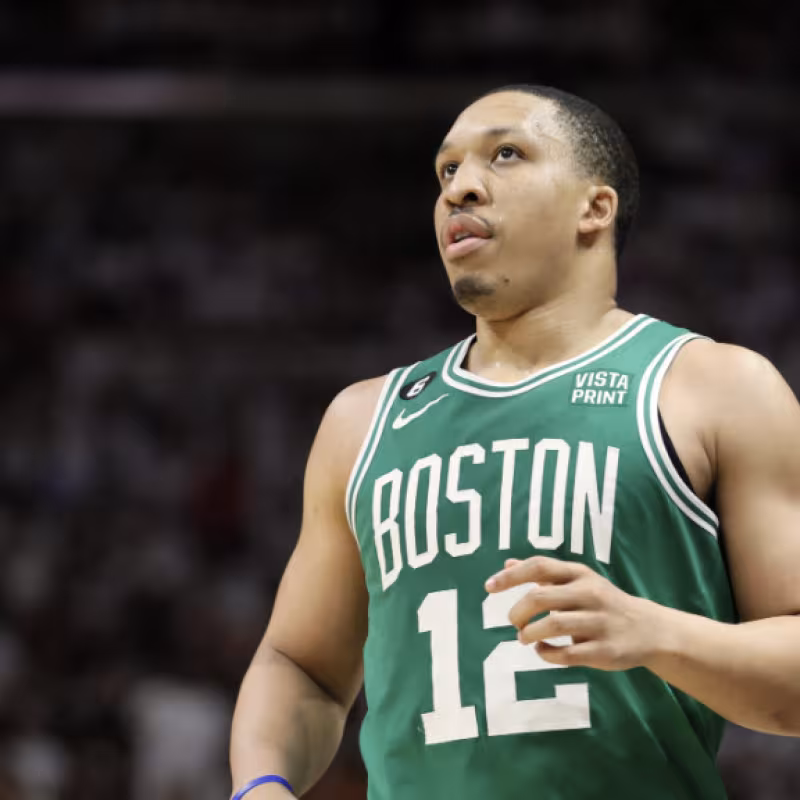 Grant Williams, con la camiseta de Boston Celtics. 