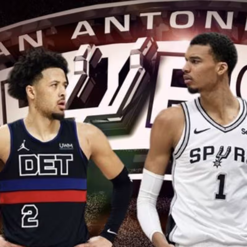 Victor Wembanayama y Cade Cunningham, estrellas de Detroit Pistons y San Antonio Spurs. 