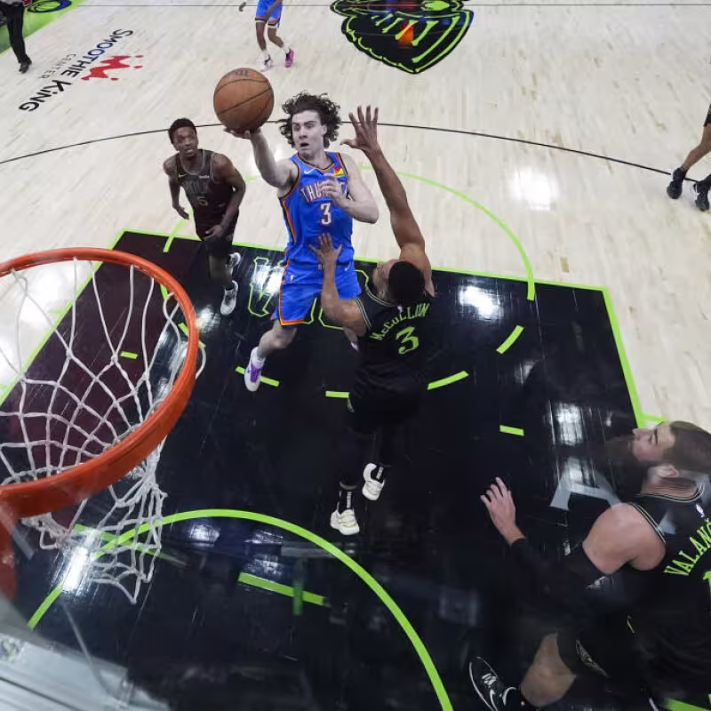 Josh Giddey, en la primera ronda de playoffs 2024 contra New Orleans Pelicans
