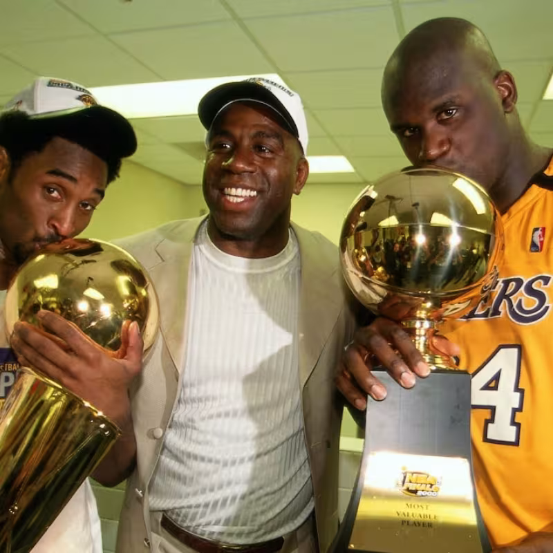 Kobe Bryant, Magic Johnson y Shaquille O'Neal