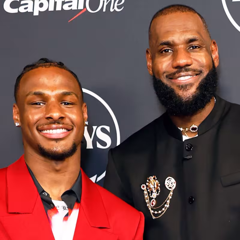 Bronny y LeBron James