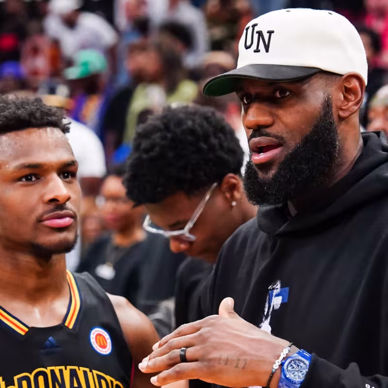 Bronny y LeBron James
