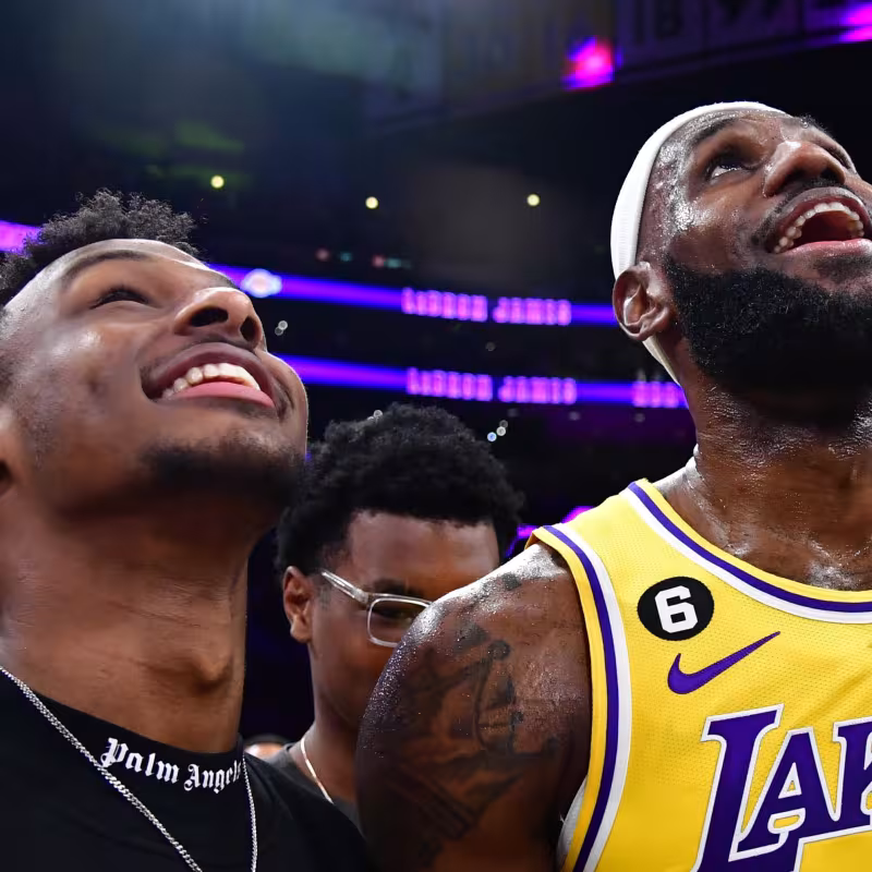 Bronny y LeBron James