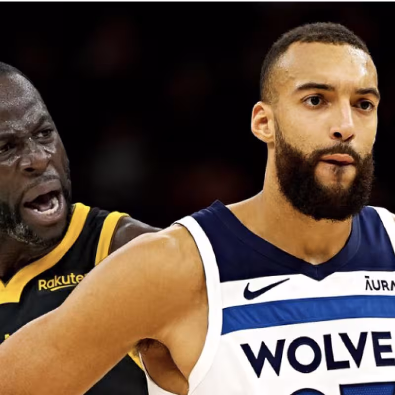 Draymond Green, frente a Rudy Gobert. 