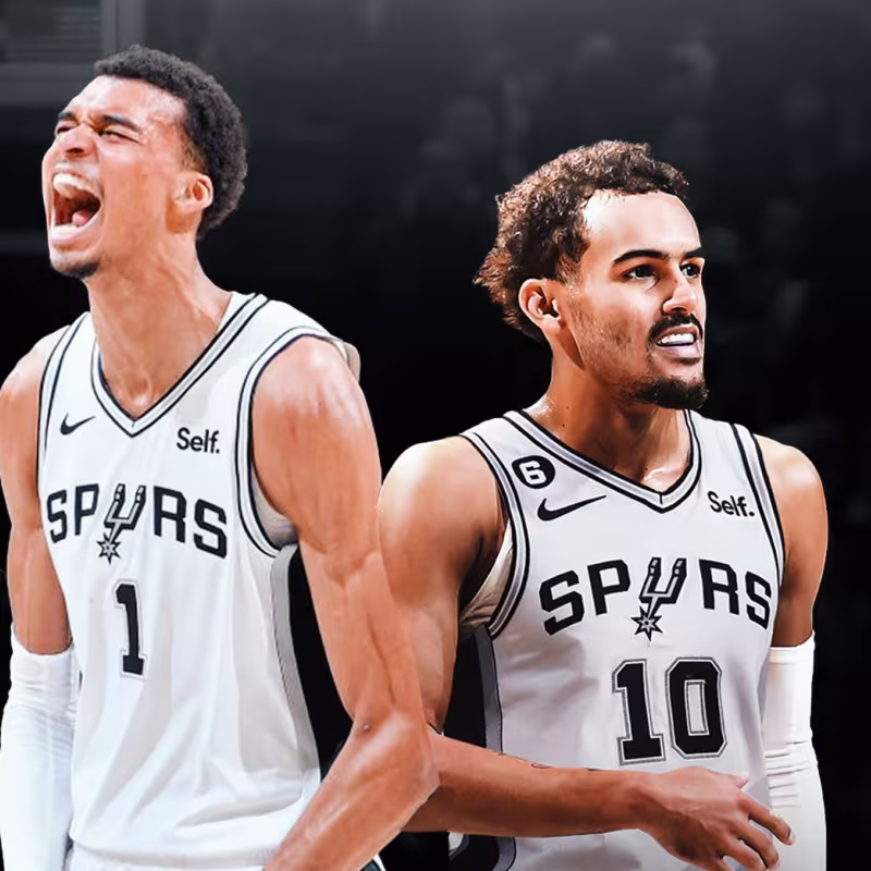 Victor Wembanyama y Trae Young