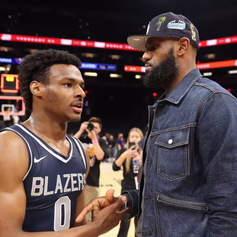 Bronny y LeBron James