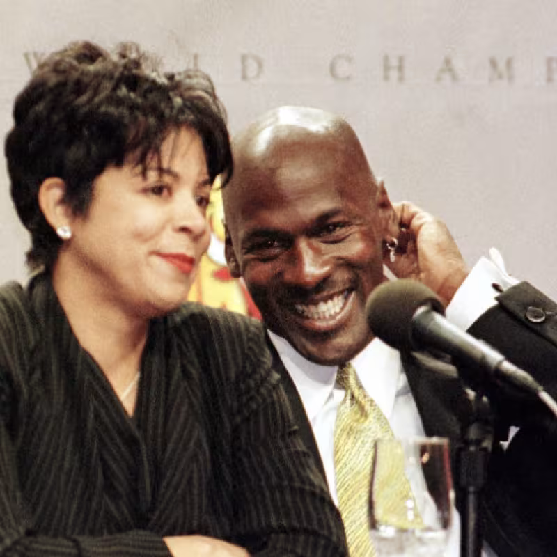 Juanita y Michael Jordan, cuando estaban juntos. 